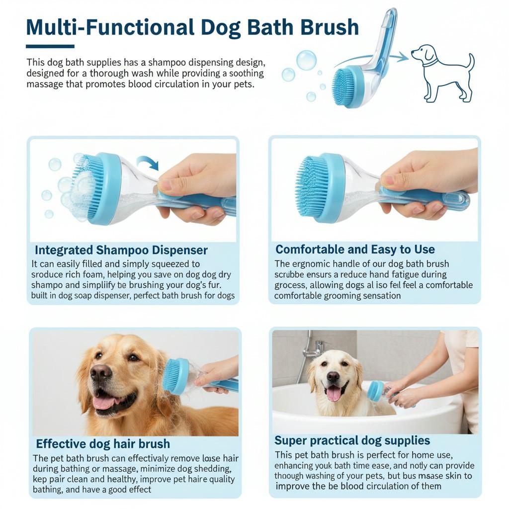 Nexiva Suds Brush — 2-in-1 Bath & Deshedding Brush